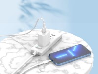 Techancy Cabo De Dados De Carregamento R�pido 5A 1m Branco TB1761, Interface Usb-Lightning, Suporta 