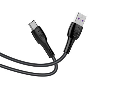 Techancy Cabo De Dados De Carregamento Super-R�pido 6A Preto TB1729, Porta Usb-Tipo-C, 1 M De Compri