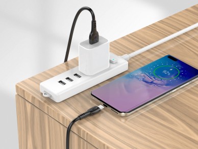 Techancy Cabo De Dados De Carregamento Super-R�pido 6A Preto TB1729, Porta Usb-Tipo-C, 1 M De Compri