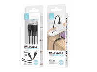 Techancy Super Fast Charging Data Cable 6A Black TB1729, USB Type-C Port, 1M Long, Fast Charging