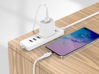 Techancy Super Fast Charging Data Cable 6A White TB1729, USB Type-C Port, 1M Length, Fast Charging Techancy Super Fast Charging Data Cable 6A White TB1729, USB Type-C Port, 1M Length, Fast Charging