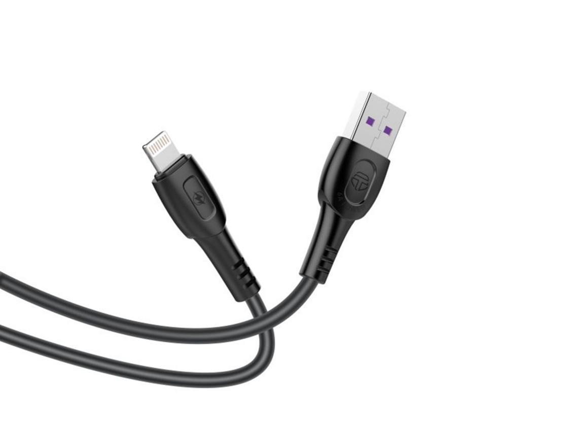 Techancy Super Fast Charging Data Cable 6A Black TB1762, USB-TIp8/X/11-14 Port, 1M Long, Fast Chargi
