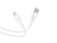 Techancy Super Fast Charging Data Cable 6A White TB1762, USB-IP8/X/11-14 Port, 1M Long, Fast Chargin Techancy Super Fast Charging Data Cable 6A White TB1762, USB-IP8/X/11-14 Port, 1M Long, Fast Chargin