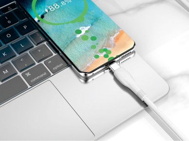 Techancy Cabo De Dados De Carregamento Super-R�pido 6A Branco TB1730, Porta Usb-Tipo-C, 1 M De Compr