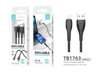 Techancy Super Fast Charging Data Cable 6A Black TB1763, USB-TIp8/X/11-14 Port, 1M Long, Fast Chargi Techancy Super Fast Charging Data Cable 6A Black TB1763, USB-TIp8/X/11-14 Port, 1M Long, Fast Chargi