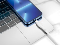Techancy Super Fast Charging Data Cable 6A White TB1763, USB-IP8/X/11-14 Port, 1M Long, Fast Chargin Techancy Super Fast Charging Data Cable 6A White TB1763, USB-IP8/X/11-14 Port, 1M Long, Fast Chargin
