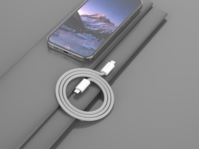 Techancy PD Data Cable TB1764, 25W, 1m White, USB-C to Lightning, Compatible with iPhone 8/XS/11-14,