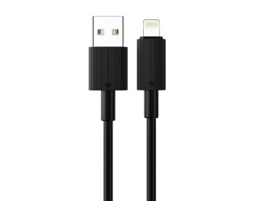 Cable de datos USB-Lightning Techancy negro TB1768, longitud 1 m, admite corriente de 3 A y transfer