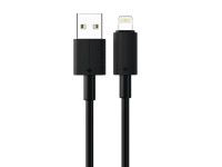 Cable de datos USB-Lightning Techancy negro TB1768, longitud 1 m, admite corriente de 3 A y transfer