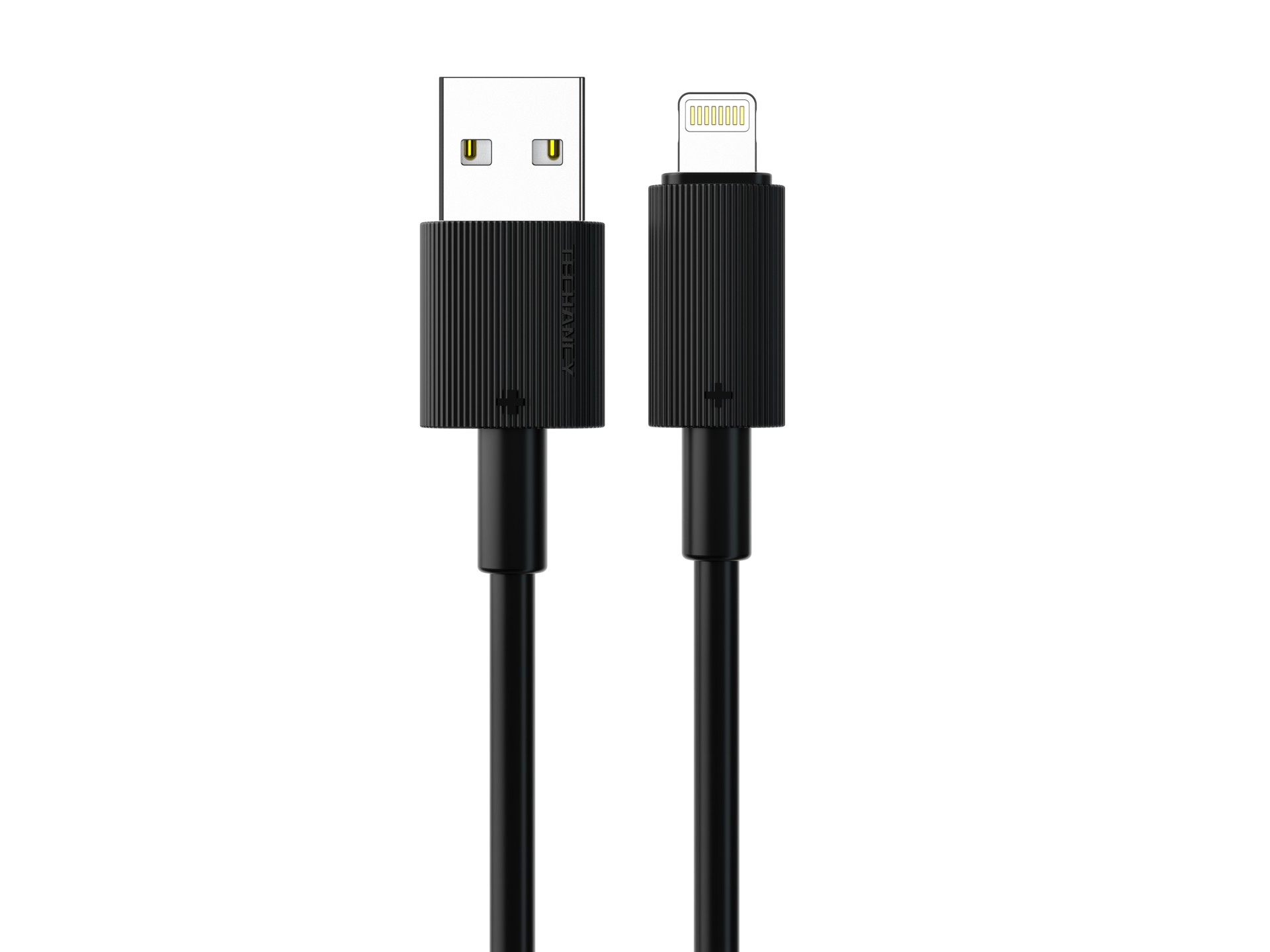 Techancy USB-Lightning Data Cable Black TB1768, Length 1m Supports 3A Current and 480mbps Data Trans