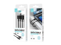 Techancy USB-Lightning Data Cable Black TB1768, Length 1m Supports 3A Current and 480mbps Data Trans