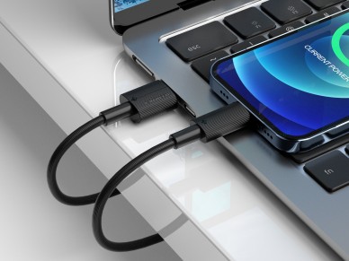 Techancy Cabo De Dados Usb-Lightning Preto TB1768, Comprimento 1m Suporta Corrente De 3A E Transfer�