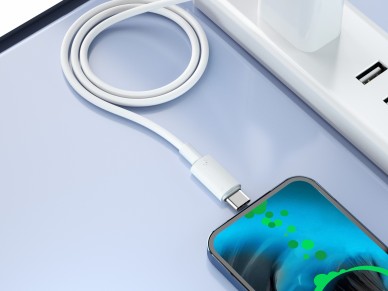 Techancy Fast Charging PD Cable 1m White TB1769, Type-C to Type-C, 60w Compatible with Laptops