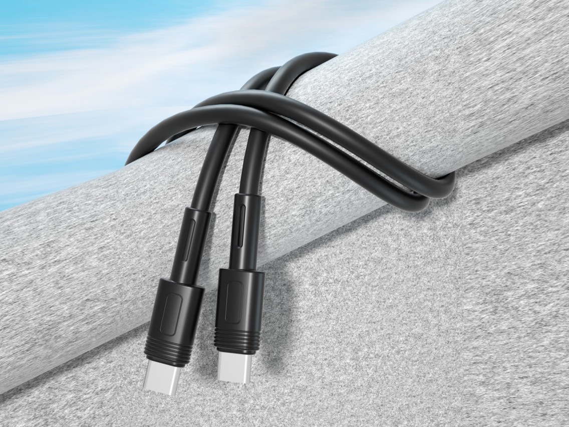 Techancy Cabo Pd De Carregamento Rápido Preto 1,5 M TB1772, Usb C Para Porta Usb C 60w/20v-3a Carreg