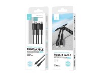 Techancy Fast Charging PD Cable Black 1.5 M TB1772, USB C to Lightning Port 30 W Fast Charging Techancy Fast Charging PD Cable Black 1.5 M TB1772, USB C to Lightning Port 30 W Fast Charging