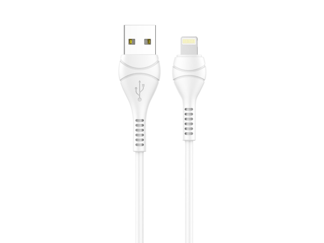 Techancy Cabo Usb-Lightning Branco 1m TB1775,Carregamento Rápido 2.4a, Suporta Transmissão De Dados
