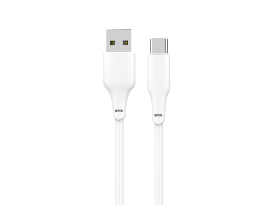 Techancy USB-Type-C Data Cable White 1M TB1776, 2.4A Fast Charging, Supports Data Transmission, PVC 