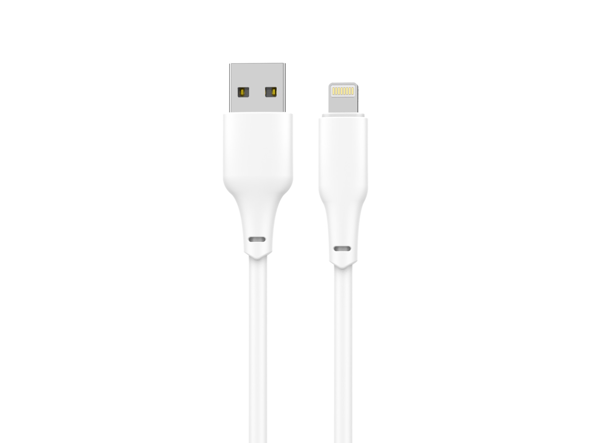 Techancy USB-Lightning Cable White 1m TB1776, Fast Charging 2.4a, Supports Data Transmission, PVC Ma