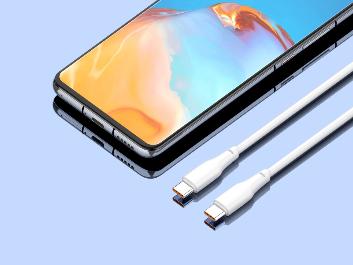 Techancy Cabo De Dados Pd 100w Branco 1m TB1791, Usb C-Usbc De Alta Potência, Compatível Com Computa
