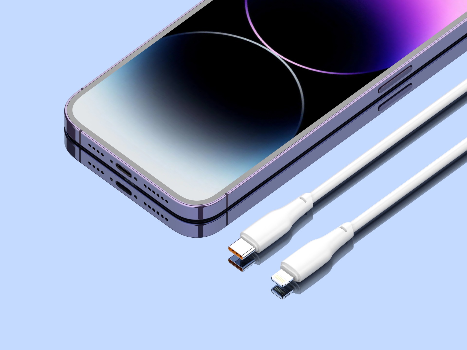 Cable de datos PD Techancy 30 W blanco, 1 m, TB1791, USB C-IPX/11/12-14 de alta potencia, compatible