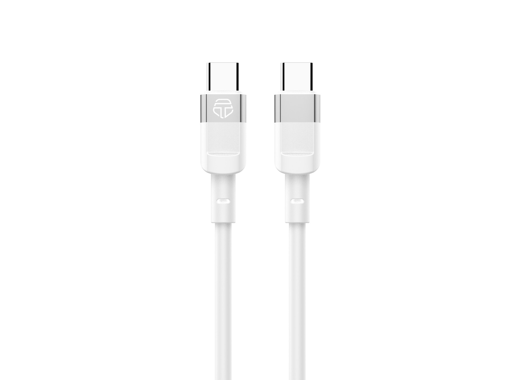Techancy PD Data Cable 60W White 1m TB1792, USB C-USB C Supports Fast Charging and Data Transfer,