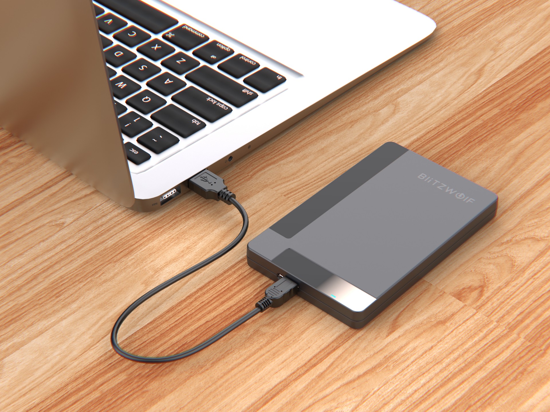 Techancy USB AM to Mini 5pin Data Cable 1.5m Black TB1777, Compatible with Hard Drive, Car Recorder,