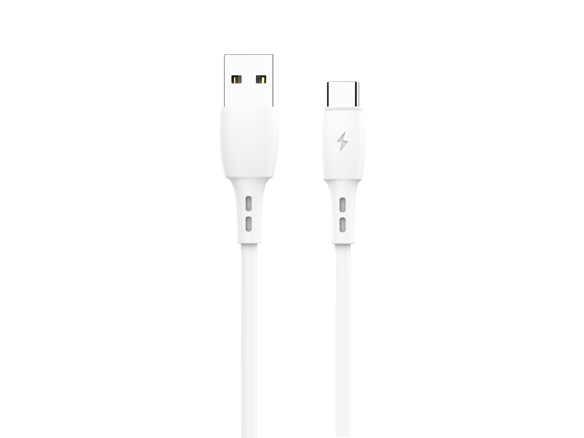 Techancy USB-Type C Data Cable White TB1778, 2.4A Charging, 30cm Suitable for Use with Power Bank