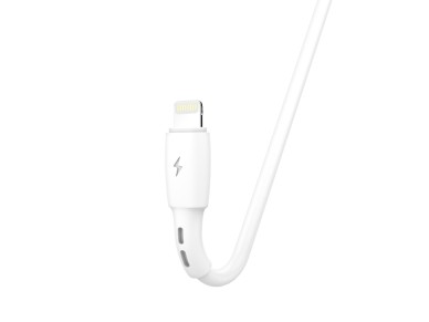 Techancy USB-Lightning Data Cable White TB1778, 2.4A Charging, 30cm Suitable for Use with Power Bank