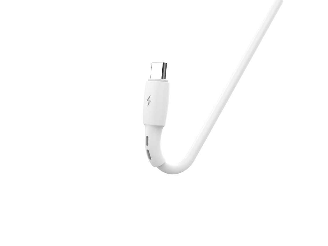 Techancy USB C to USB C Data Cable White TB1778, PD60W Charging, 30cm Suitable for Use with Power Ba