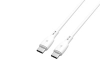 Techancy USB C to USB C Data Cable White TB1778, PD60W Charging, 30cm Suitable for Use with Power Ba