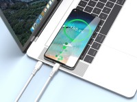 Techancy USB C to USB C Data Cable White TB1778, PD60W Charging, 30cm Suitable for Use with Power Ba