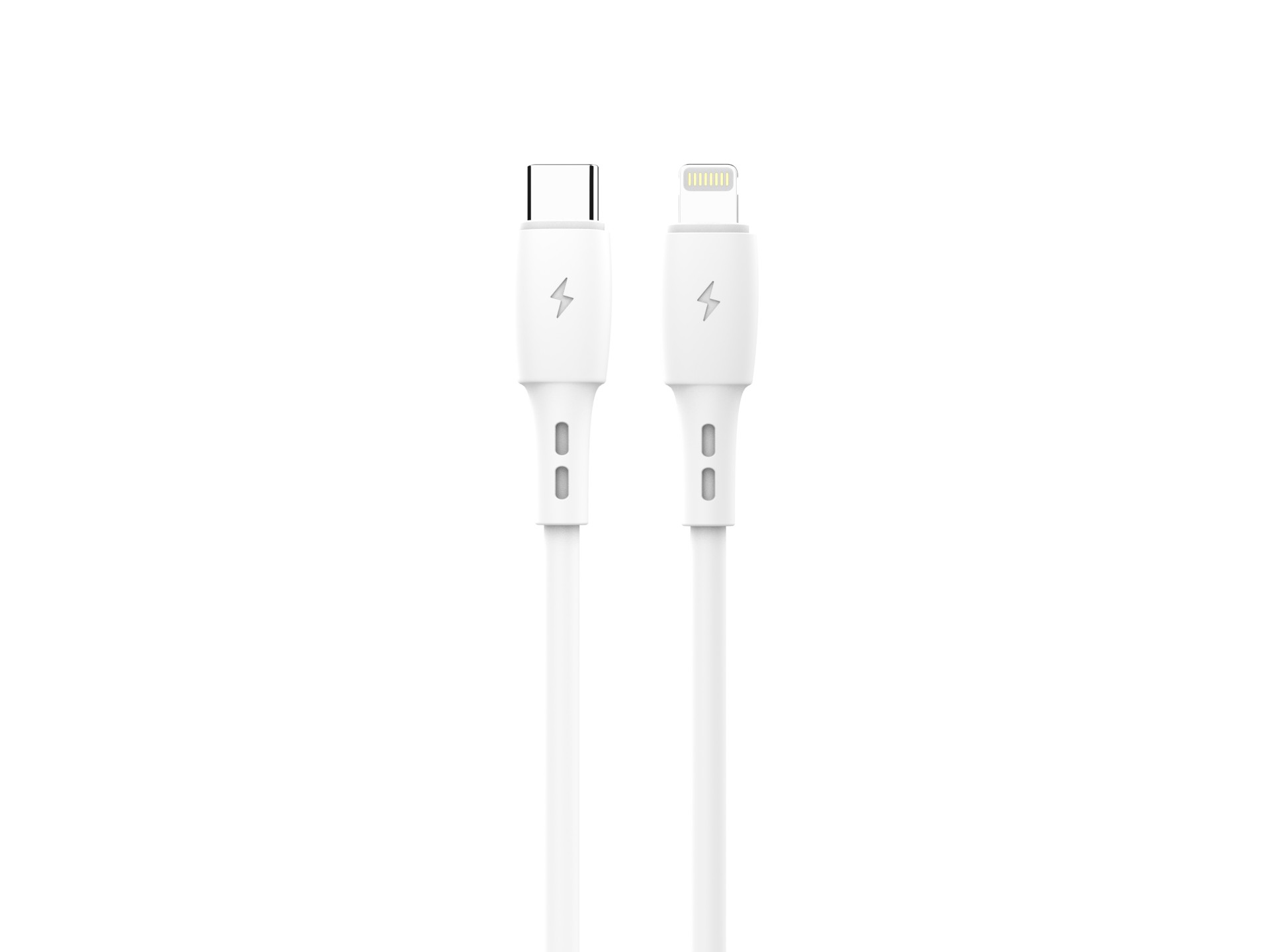 Cable de datos USB C a Lightning Techancy TB1778, blanco, carga PD30W, 30 cm, apto para usar con ban