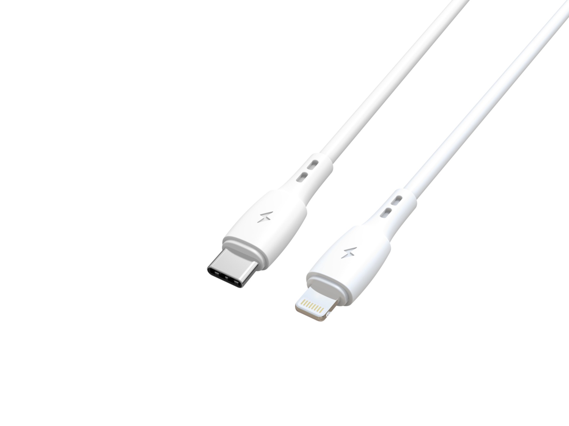 Cable de datos USB C a Lightning Techancy TB1778, blanco, carga PD30W, 30 cm, apto para usar con ban