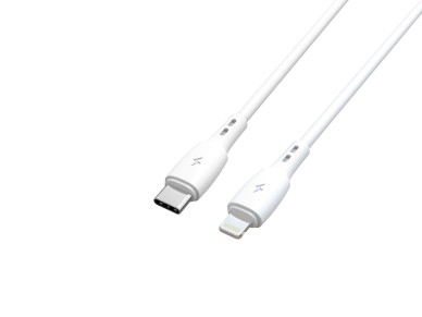 Techancy USB C to Lightning Data Cable White TB1778, PD30W Charging, 30cm Suitable for Use with Powe