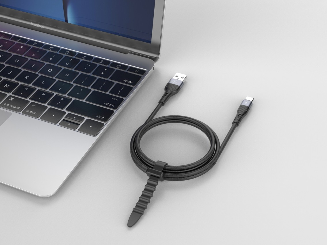TB1779 Black USB Type-C Data Cable, 3.1A Fast Charging, Supports 480Mbps Data Transfer
