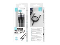 TB1779 Black USB Type-C Data Cable, 3.1A Fast Charging, Supports 480Mbps Data Transfer