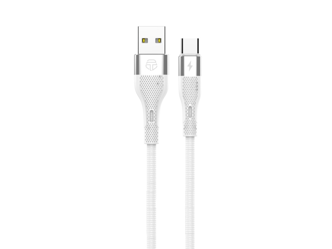 Techancy Cabo De Dados Usb Tipo C Branco TB1779, Carregamento Rápido De 3,1 A, Suporte Para Transfer