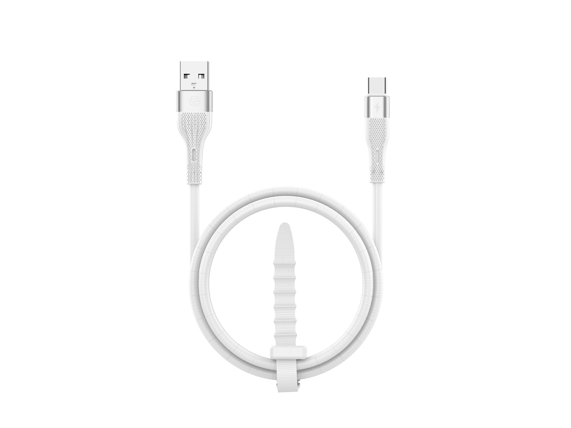 Techancy Cabo De Dados Usb Tipo C Branco TB1779, Carregamento Rápido De 3,1 A, Suporte Para Transfer