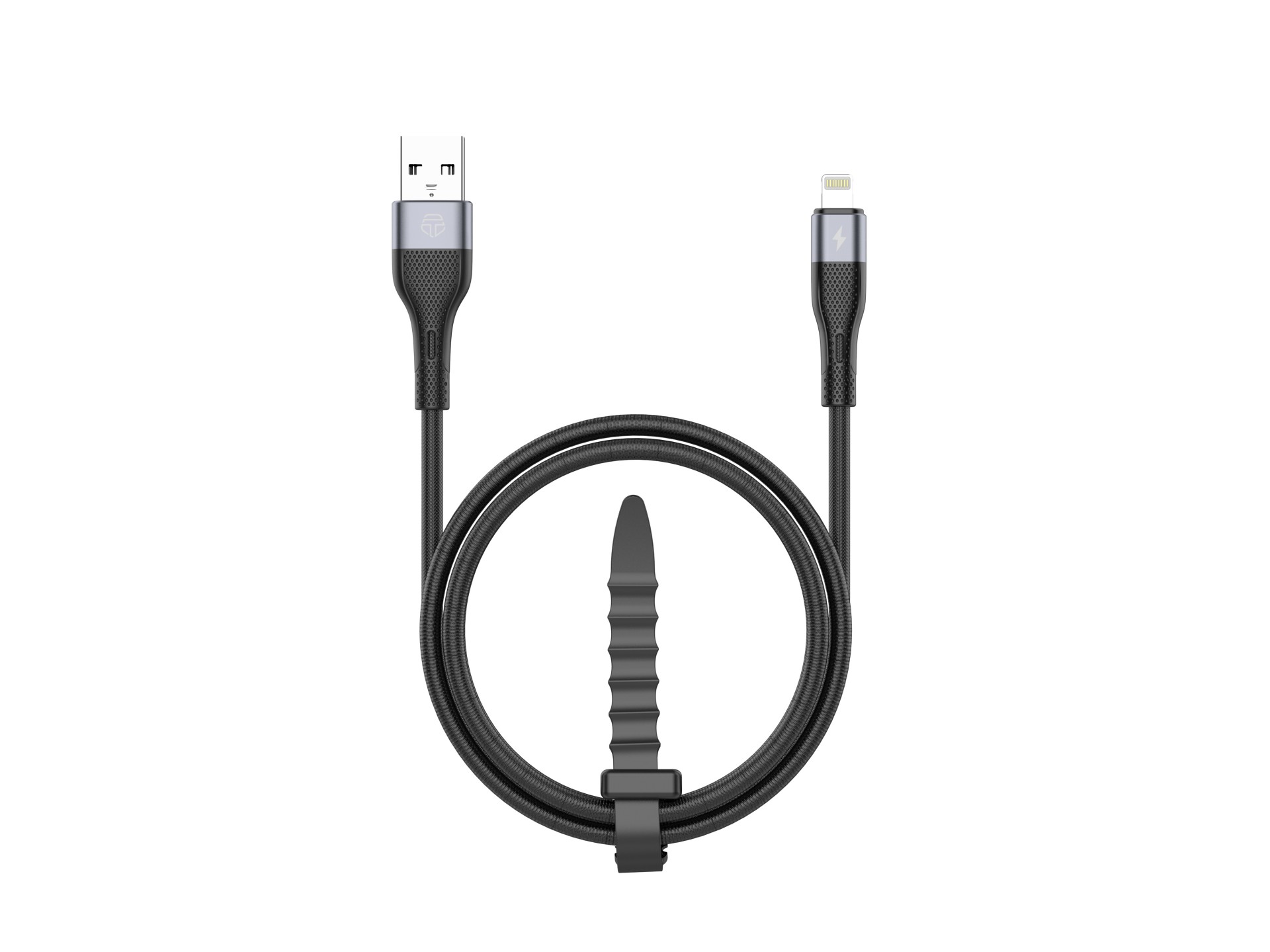 TB1779 Black Lightning USB Data Cable, 3.1A Fast Charging, Supports 480Mbps Data Transfer
