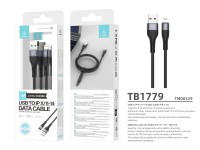 TB1779 Black Lightning USB Data Cable, 3.1A Fast Charging, Supports 480Mbps Data Transfer TB1779 Black Lightning USB Data Cable, 3.1A Fast Charging, Supports 480Mbps Data Transfer