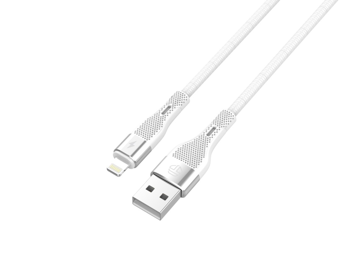 Techancy Cabo De Dados Usb Lightning Branco TB1779, Carregamento Rápido De 3,1 A, Suporte Para Trans