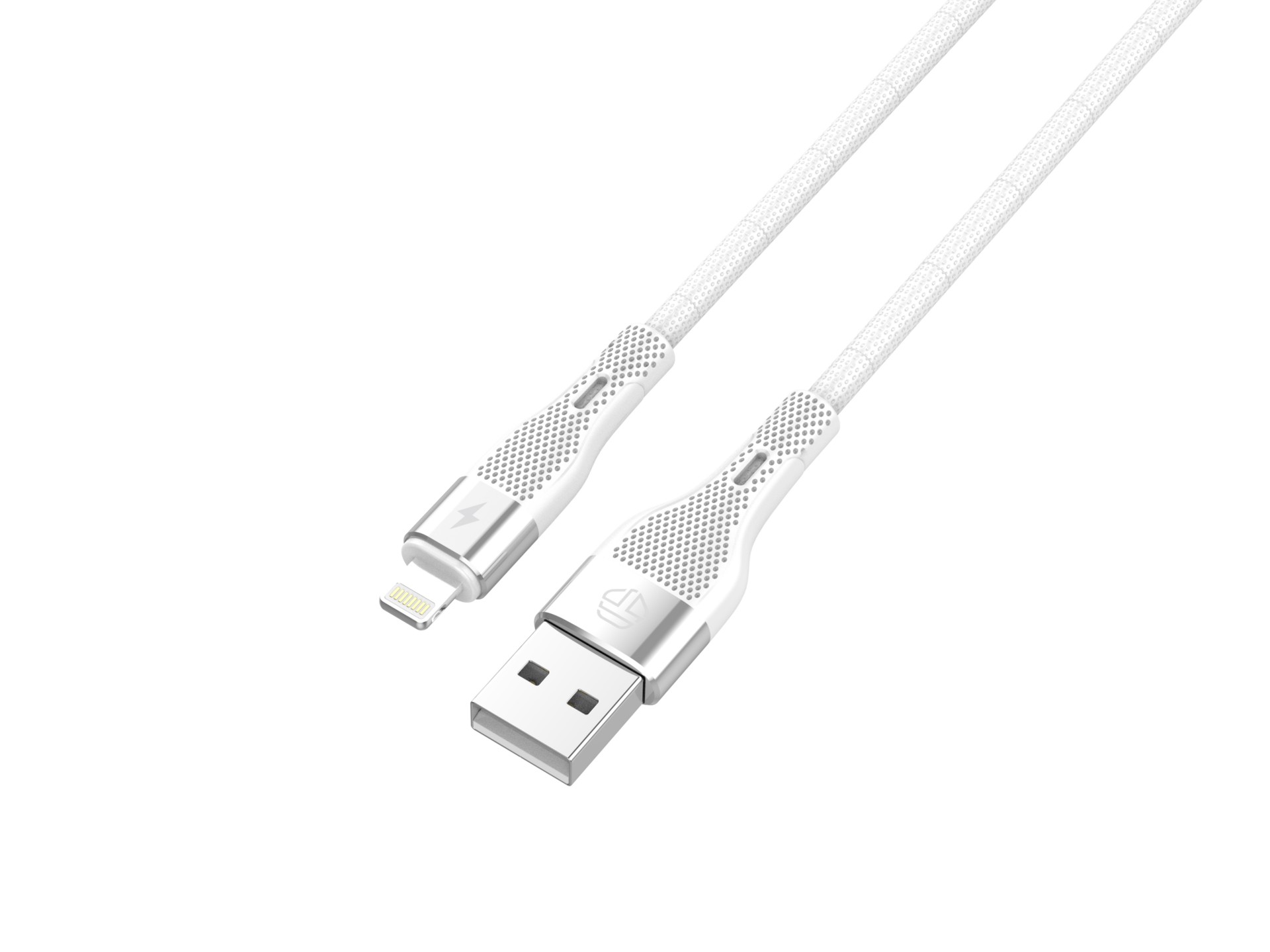 Techancy USB Lightning Data Cable White TB1779, 3.1A Fast Charging, Support 480Mbps Data Transfer