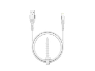Techancy USB Lightning Data Cable White TB1779, 3.1A Fast Charging, Support 480Mbps Data Transfer