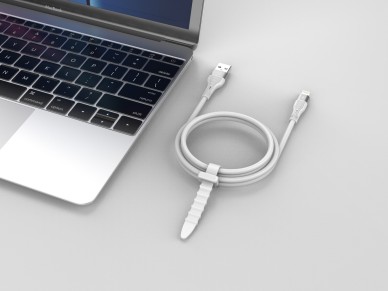 Techancy USB Lightning Data Cable White TB1779, 3.1A Fast Charging, Support 480Mbps Data Transfer