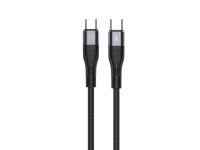 Techancy PD USB C to USB C Fast Charging Cable Black TB1779, 60W Fast Charging, Length 1m
