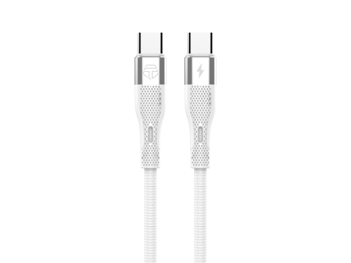 Techancy PD USB C to USB C Fast Charging Cable White TB1779, 60W Fast Charging, Length 1M