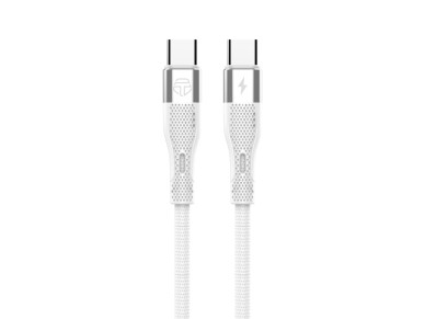 Techancy PD USB C to USB C Fast Charging Cable White TB1779, 60W Fast Charging, Length 1M
