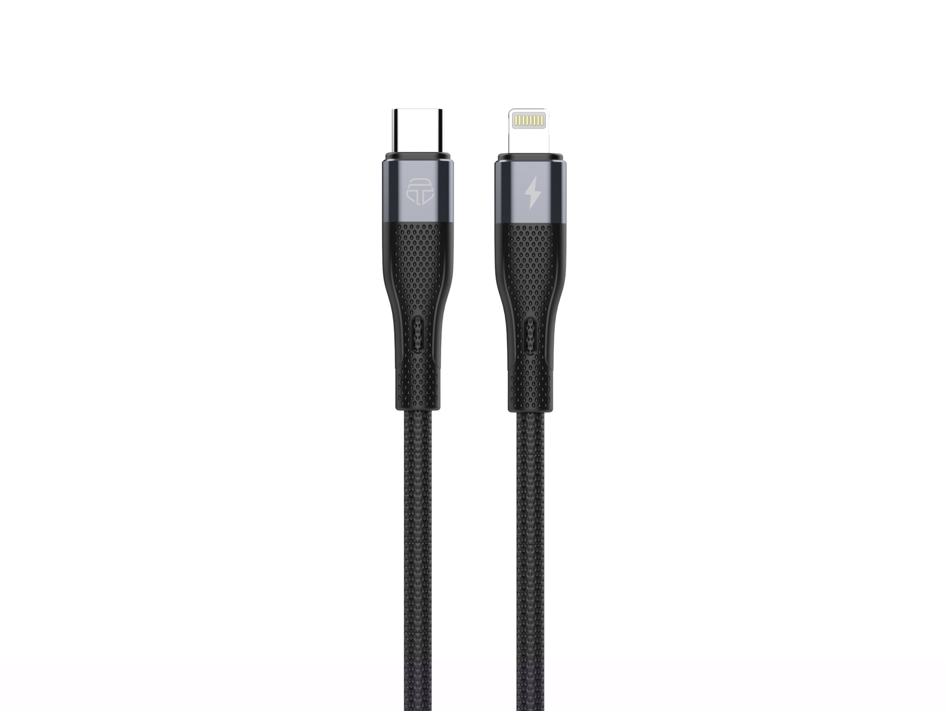Techancy PD USB C to Lightning Fast Charging Cable Black TB1779, 30W Fast Charging, Length 1m