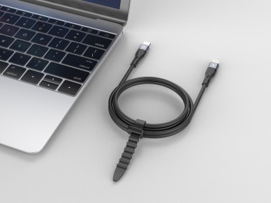Techancy PD USB C to Lightning Fast Charging Cable Black TB1779, 30W Fast Charging, Length 1m