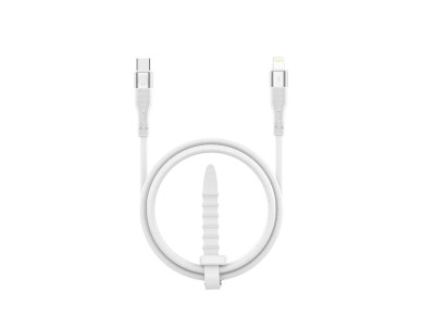Cable de carga rápida Techancy PD USB C a Lightning blanco TB1779, carga rápida de 30 W, l